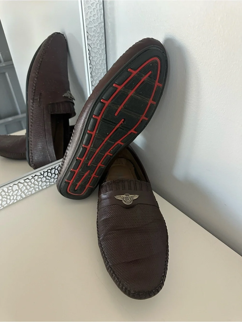 Solé Men's Brown Slip-On Loafers - Classic Driving Moccasins Sz 9.5